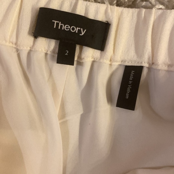 $285 Theory Cream Wide Leg Pants size 2 - Picture 6 of 7
